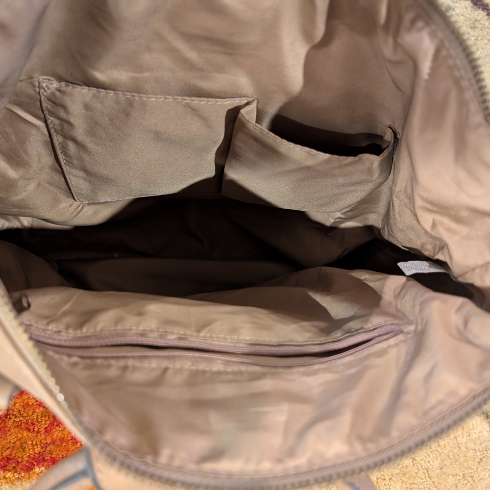 Ladies Purse Tan With Light Gray - Picture 4 of 6